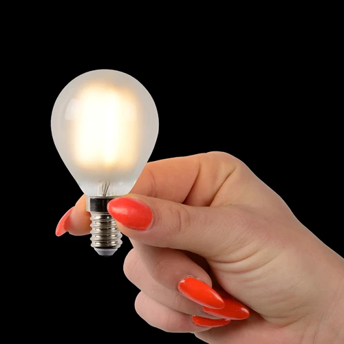Lucide P45 - Filament bulb - Ø 4,5 cm - LED Dim. - E14 - 1x4W 2700K - frosted - atmosphere 1